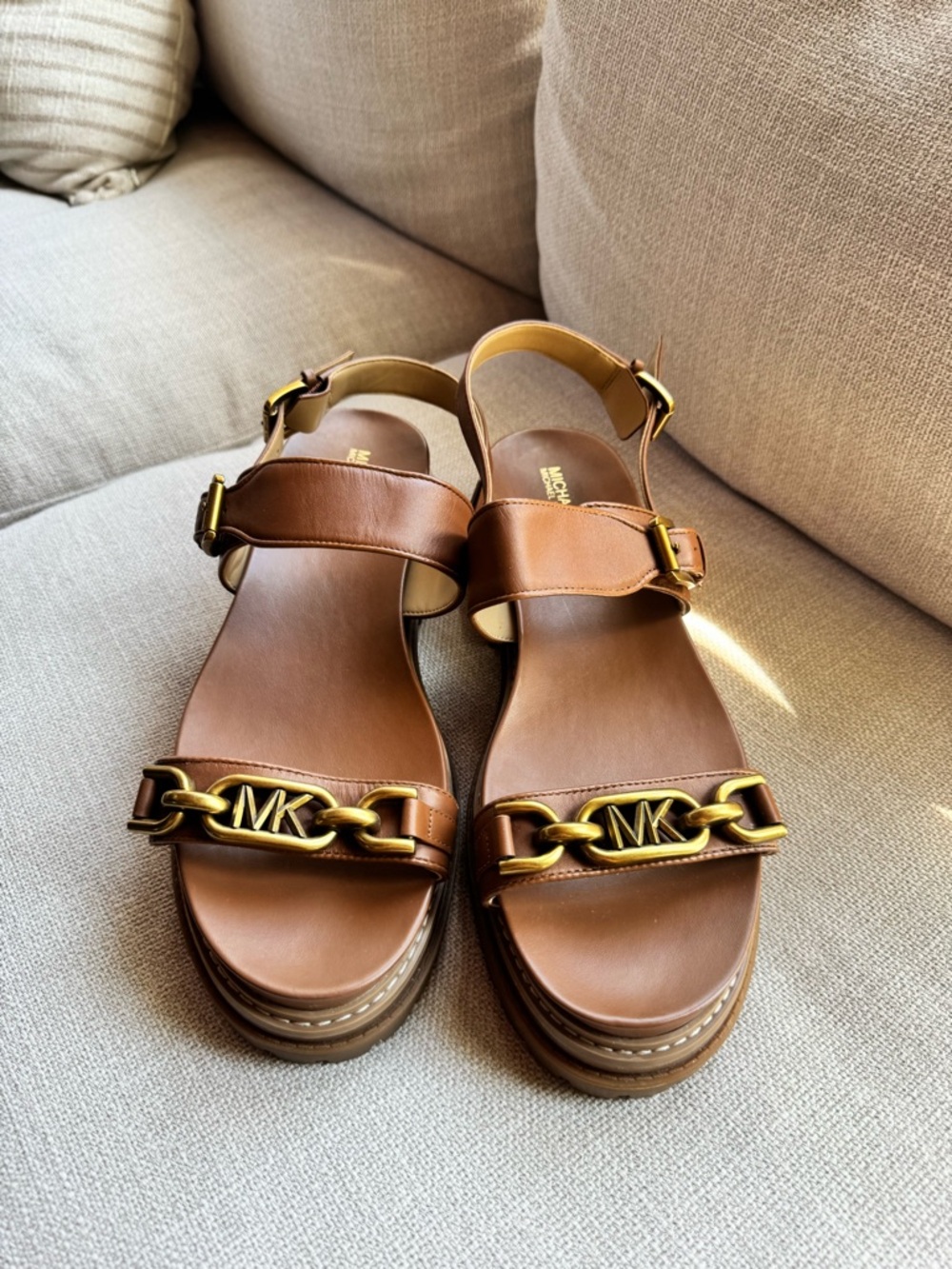 Michael Michael Kors Kailey Logo Embellished Platform Sandal